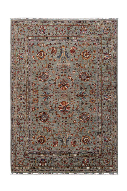 handwoven afghan rug separated from the background - Photo, Image