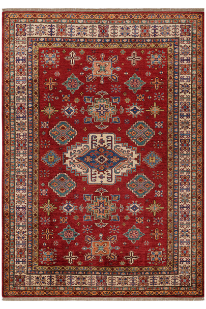 handwoven afghan rug separated from the background - Photo, Image