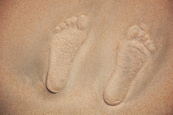 Fußabdrücke im Sand - Foto, Bild
