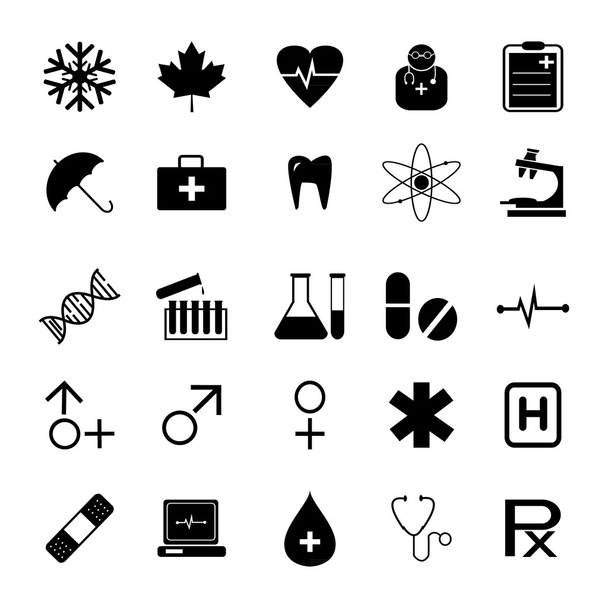 Internationale Service-Schilder für Medizin und Wissenschaft gesetzt - Vektor, Bild