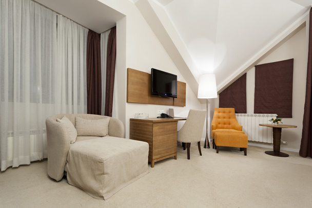 Modern hotel szoba belső tér - Fotó, kép