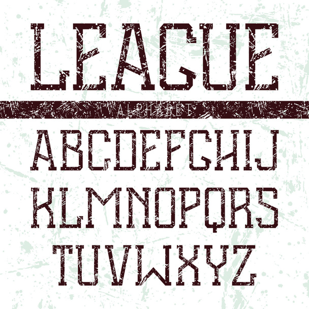 Serif γραμματοσειρά μέσο στο ύφος του κολλεγίου - Διάνυσμα, εικόνα