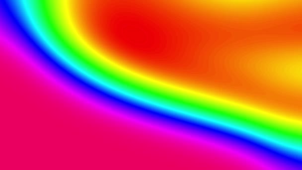 Kleurrijke zachte golvende gloed gradiënt abstracte achtergrond. Minimaal patroon - Video