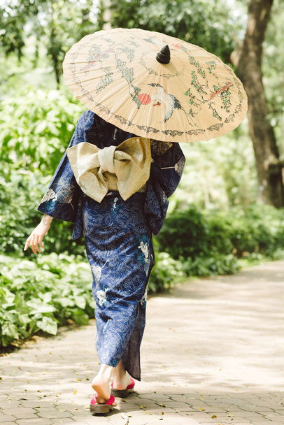 Γυναίκα στα παραδοσιακά ιαπωνικά φόρεμα - Φωτογραφία, εικόνα
