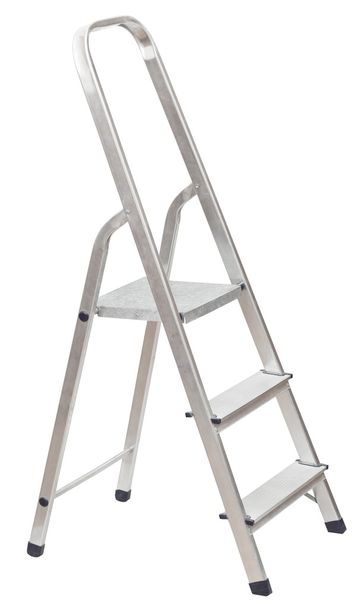 σύντομη πτυσσόμενα σκάλα που απομονώνονται σε λευκό - Φωτογραφία, εικόνα