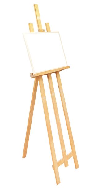 big easel with picture frame isolated - Photo, Image