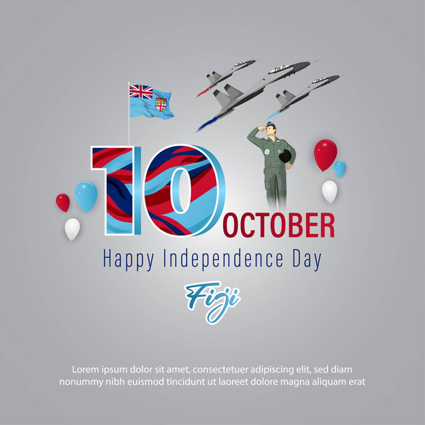 ilustración vectorial para el día de la independencia de Fiji. - Vector, Imagen