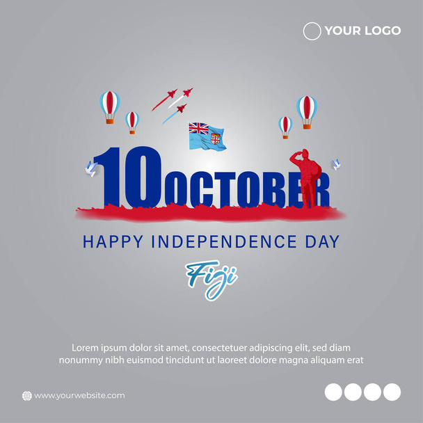 ilustracja wektor na dzień niepodległości Fidżi. - Wektor, obraz