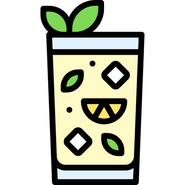 Icône Rebujito Cocktail, Illustration vectorielle alcool mélangé - Vecteur, image