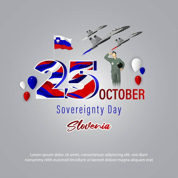 Slovenia giorno-vettore di sovranità illustrazione - Vettoriali, immagini