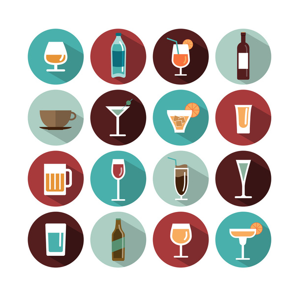 Iconos de bebidas
 - Vector, imagen