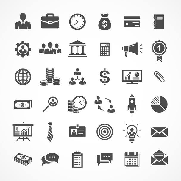 Set of 36 business and finance icons. Vector illustration eps8 - Vector, Image