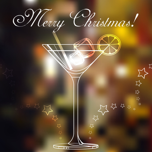 Merry christmas coctail on a background. - Вектор,изображение