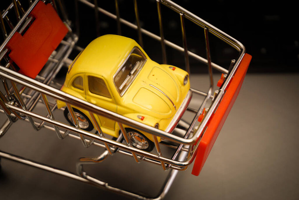 Online auto nakupování a dodání ilustrace koncept shot - Fotografie, Obrázek