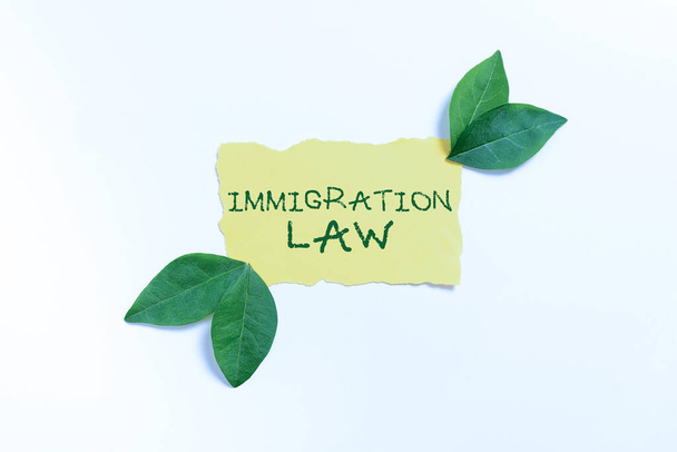 Sign displaying Immigration LawEmigration of a citizen shall be lawful in making of travel, Business idea Emigration of a citizen shall be lawful in making of travel - Photo, Image