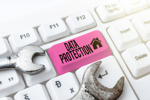 Inspiration showing sign Data ProtectionProtect IP addresses and personal data from harmful software, Word Written on Protect IP addresses and personal data from harmful software - Photo, Image