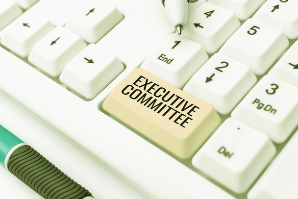 Text sign showing Executive Committee, Business idea Group of Directors appointed Has Authority in Decisions - Photo, Image