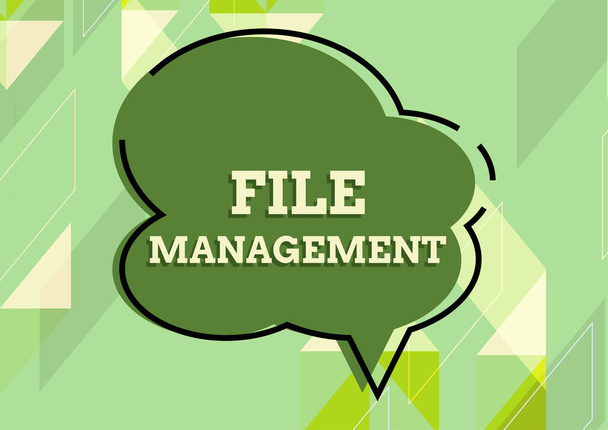 Kirjaudu näyttämällä File Managementcomputer ohjelma, joka tarjoaa käyttöliittymän hallita tietoja, Business yleiskatsaus tietokoneohjelma, joka tarjoaa käyttöliittymän hallita tietoja - Valokuva, kuva