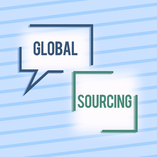 Escribir mostrando texto Global Sourcingpractice of sourcing from the global market for goods, Business overview practice of sourcing from the global market for goods - Foto, Imagen