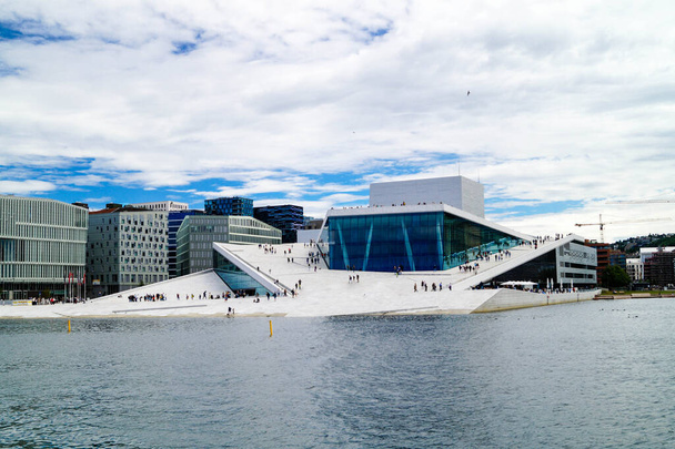 Oslo la capital de Noruega desde la perspectiva del Cruise Terminal - Foto, Imagen