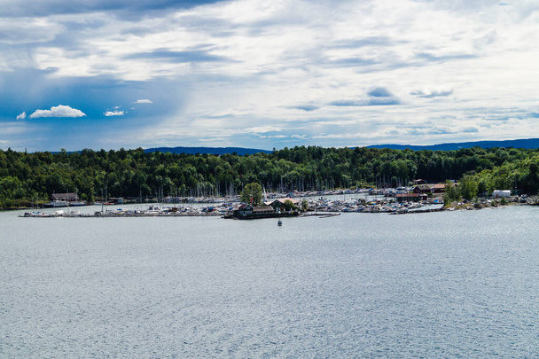 Oslo hlavní město Norska z pohledu výletní terminál - Fotografie, Obrázek