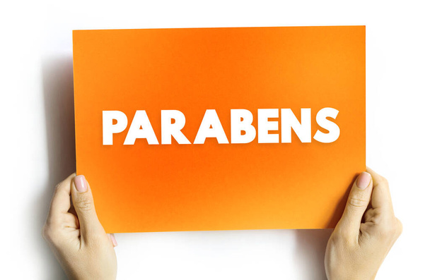 Parabens (Happy Birthday in Portuguese) text on card, concept background - Photo, image