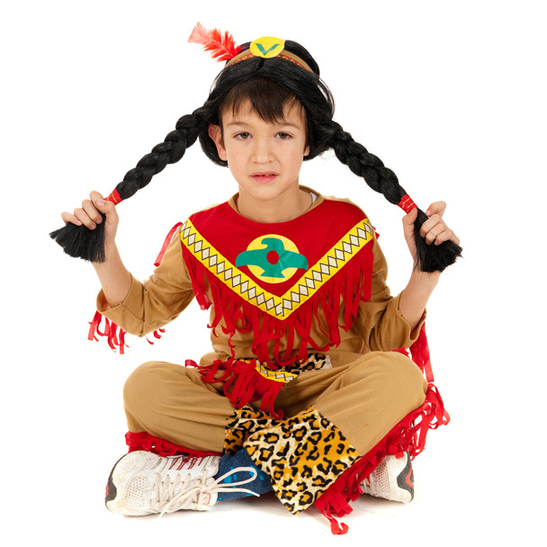 Little indian boy isolated over white background - Valokuva, kuva