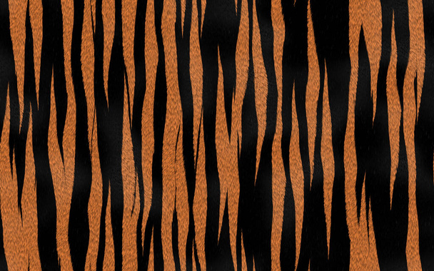 mimetizzazione tigre modello senza cuciture texture luce sfondo arancione e strisce nere elegante modello peloso moda - Foto, immagini
