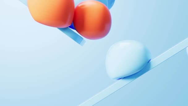 Soft labda és absztrakt geometriai háttér, 3D renderelés. - Felvétel, videó