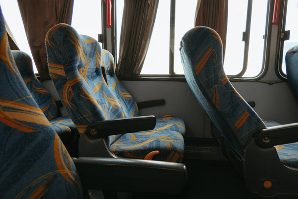 A interior of new modern bus - Φωτογραφία, εικόνα