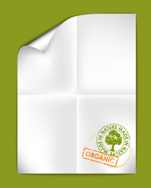 papel con sellos orgánicos
 - Vector, imagen