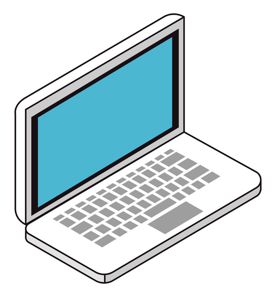 портативна ізометрична іконка ноутбука
 - Вектор, зображення