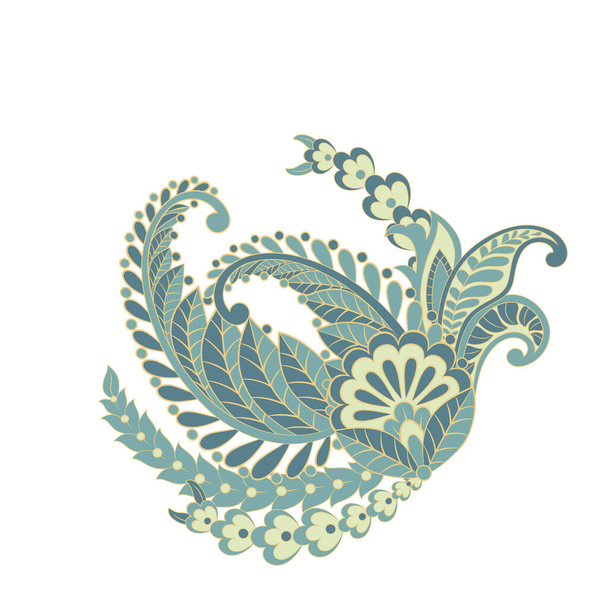 Paisley Floral oriental Isolated Pattern - Vector, afbeelding