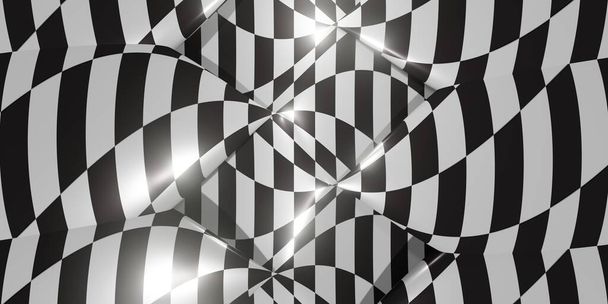grade abstrato fundo xadrez xadrez xadrez xadrez xadrez linha de acabamento vitória 3d renderização - Foto, Imagem
