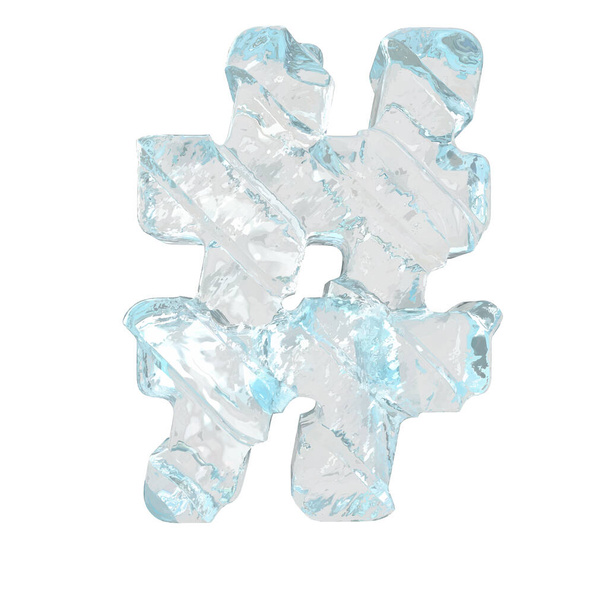 3D-Eis-Symbol mit diagonalen dicken Riemen - Vektor, Bild