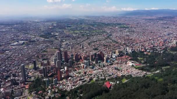 Bogotá Colombia en el día de verano Panorama Aéreo Vista Ciudad. - Imágenes, Vídeo