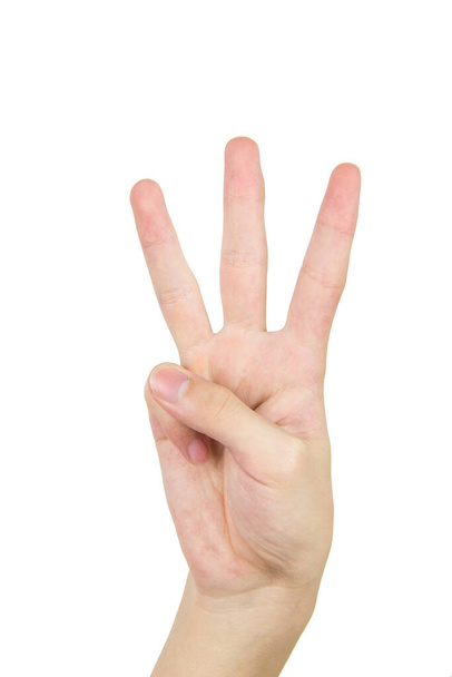 hand sign isolated on white background - Photo, Image