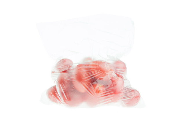 pomidory w plastikowej torbie - Zdjęcie, obraz