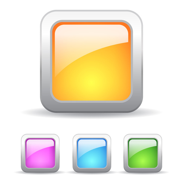 Square web buttons - Vector, afbeelding