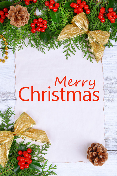 Christmas decoration with paper sheet - Foto, Imagem