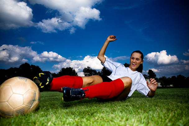 サッカー女の子 - 写真・画像