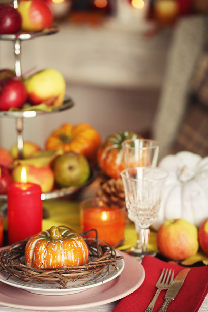 Festive autumn serving - Fotoğraf, Görsel
