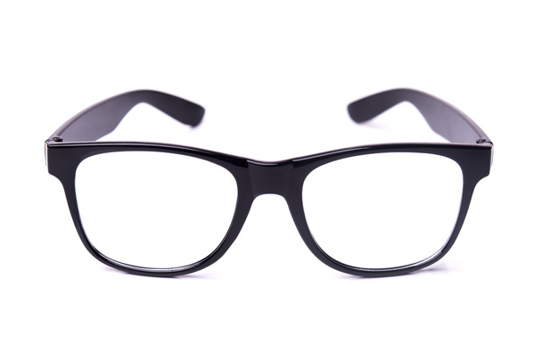black glasses isolated - Foto, afbeelding