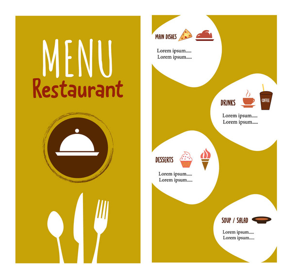 Bakery menu food template for restaurant with doodle hand-drawn graphic. - Vector, Image