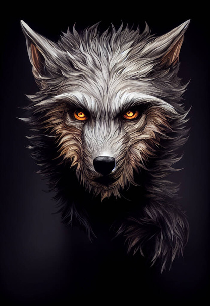 Концептуальне мистецтво ілюстрація портрет вовка
 - Фото, зображення