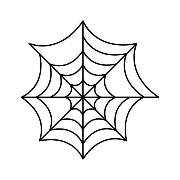 Паутина. Хэллоуин вручную нарисовал паутину. Векторная иллюстрация изолирована на белом. - Вектор,изображение