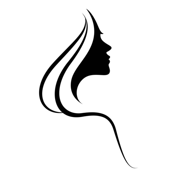 Mulher rosto silhueta ilustração
 - Vetor, Imagem