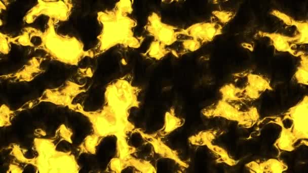 Yellow clouds in animation. Motion.Bright light gold patterns appearing like smoke on a black background in animation. High quality 4k footage - Footage, Video