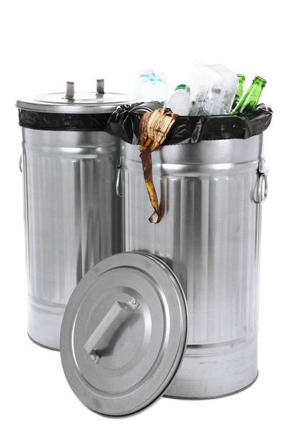 Recycling bins isolated on white - Zdjęcie, obraz