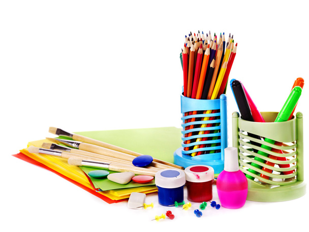 School art supplies - Φωτογραφία, εικόνα
